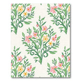 Pink Yellow Floral Vine Area Rug