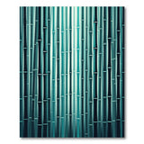 Teal Bamboo Vertical Area Rug
