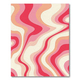 Multi-color and Patterns Vibrant Wavy Pink Red Abstract Area Rug