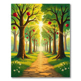 Sunlit Apple Orchard Pathway Rug