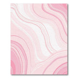 Pink Pink Abstract Wave Area Rug