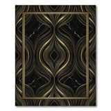 Geometric Modern Gold Swirl Geometric Area Rug