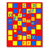 Playful Alphabet Grid Area Rug
