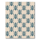 Vintage Navy Fleur-de-Lis Beige Area Rug