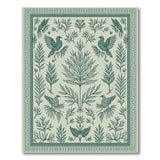 Teal Bird Leaf Persian Area Rug