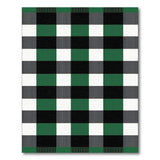Rustic Farmhouse Bold Green Black Buffalo Check Area Rug