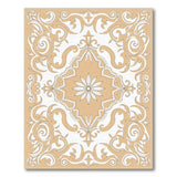Beige and Neutral Ornate Beige Floral Medallion Persian Rug