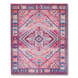 Pink Vibrant Pink Persian Geometric Area Rug