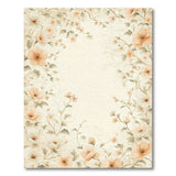 Vintage Floral Cream Peach Area Rug
