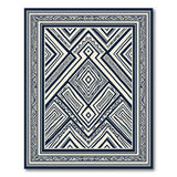 Navy Heritage Tribal Geometric Area Rug