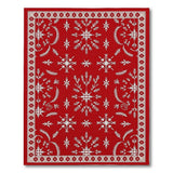Elegant Red Snowflake Persian Area Rug