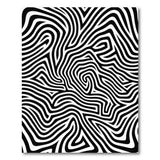ODIKA Washable Black and White Wavy Abstract Rug, Low Pile Non-Slip Area Rug