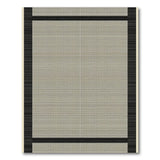 Beige Woven Area Rug with Bold Black Border