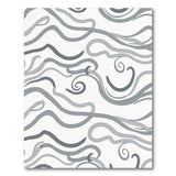 Grey Swirling Grey Waves Abstract Area Rug