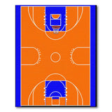 Basketball Court Orange Area Rug