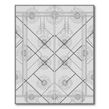 Grey Sunflower Geometric Area Rug