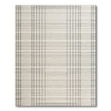 Beige and Neutral Beige Black Plaid Woven Area Rug
