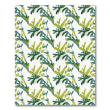 Modern Abstract Green Leaf Area Rug