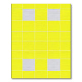 Vibrant Yellow Geometric Area Rug with Gray Squares