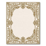 Traditional Persian Ornate Gold Border Beige Area Rug