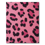 Hot Pink Leopard Print Shag Rug
