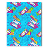 Colorful Airplane Tickets Kids Area Rug