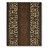 Bold Leopard Print Area Rug in Brown Tan