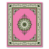 Pink Mandala Floral Floral Vintage Area Rug