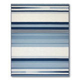 Blue Striped Coastal Area Rug