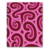 Pink Vibrant Pink Paisley Swirl Area Rug