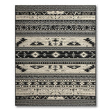 Geometric Black White Southwestern Geometric Area Rug