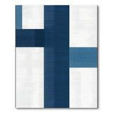 Blue and Teal Blue Teal Geometric Modern Area Rug