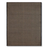 Modern Black Area Rug with Tan Geometric Circles