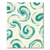 Teal Swirl Abstract Abstract Area Area Rug