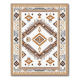 Southwestern Brown and Tan Terracotta Geometric Southwestern Area Rug