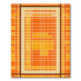 Orange Geometric Grid Washable Area Rug