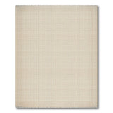 Beige Grid Weave Fringed Area Rug