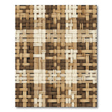 Brown Tan Woven Basketweave Area Rug