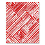 Red Bold Red Geometric Maze Area Rug