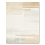 Beige Neutral Layered Geometric Area Rug