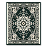 Ornate Black and White Ornate Black White Persian Mandala Rug