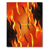 Fiery Orange Flame Abstract Area Rug