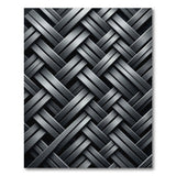 Sleek Grey Metallic Woven Geometric Rug