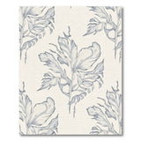 Elegant Grey Fern Leaf Pattern Area Rug