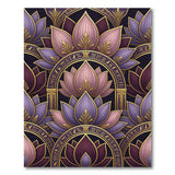 Purple Egyptian Lotus Heritage Area Rug