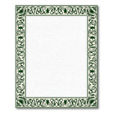 Art Nouveau Green Floral Border Area Rug