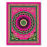 Vibrant Pink Mandala Persian Area Rug