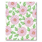 Floral Vintage Pink Vintage Pink Daisy Floral Area Rug