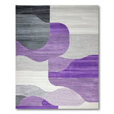 Purple Abstract Curve Area Rug