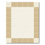 Rustic Tan Border Beige Area Rug
